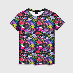 Женская футболка Разноцветный листопад
