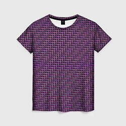 Футболка женская Фиолетовая текстура саржевого переплетения, цвет: 3D-принт