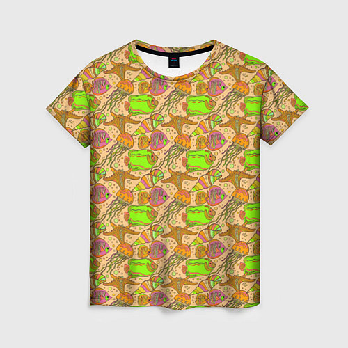 Женская футболка Морские обитатели рыбы / 3D-принт – фото 1