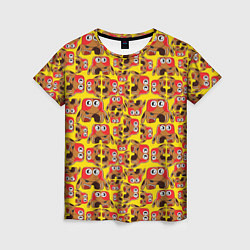 Женская футболка Мультяшные разноцветные монстрики