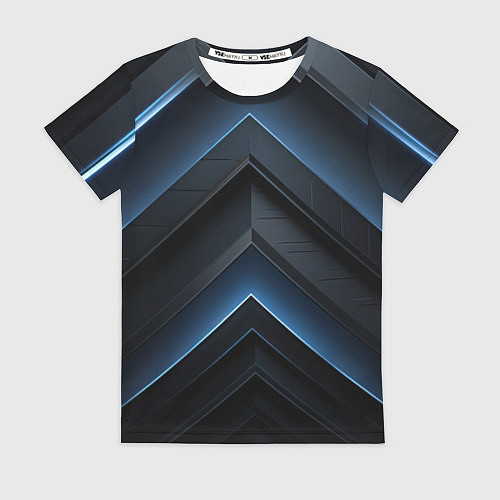 Женская футболка Синий мир абстракции / 3D-принт – фото 1