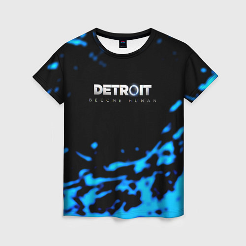 Женская футболка Detroit become human голубая кровь / 3D-принт – фото 1