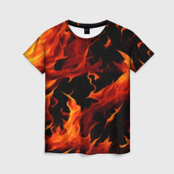 Женская футболка Пламя в темноте