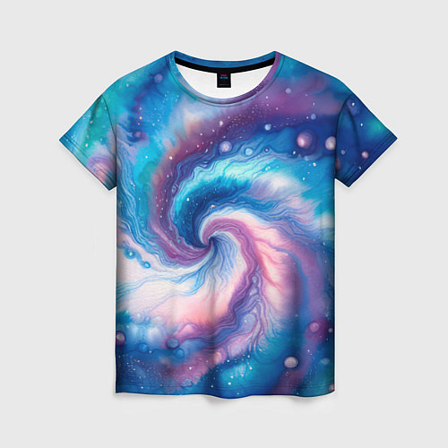 Женская футболка Галактический тай-дай / 3D-принт – фото 1