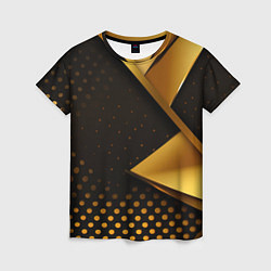Женская футболка Золотистая текстура абстракт