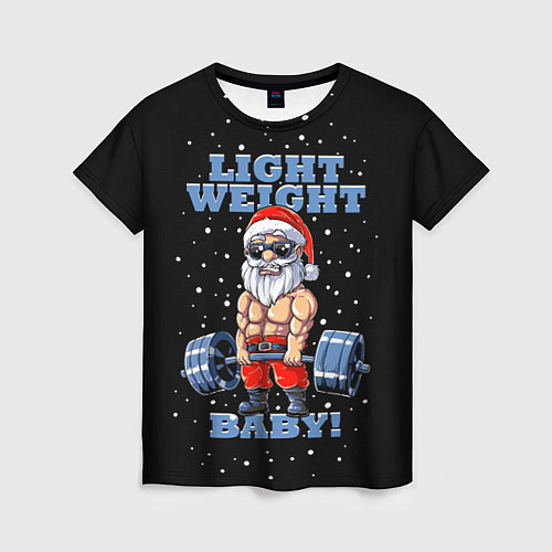 Женская футболка Santa Claus - light weight baby / 3D-принт – фото 1