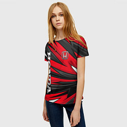 Футболка женская Red sport - honda, цвет: 3D-принт — фото 2