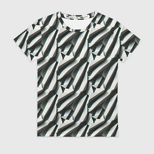 Женская футболка Вертикальные полосы / 3D-принт – фото 1