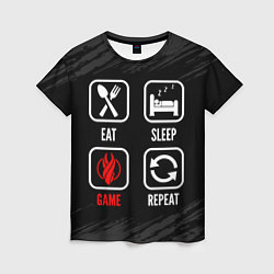 Футболка женская Eat, sleep, Dead Space, repeat, цвет: 3D-принт