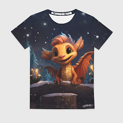 Женская футболка Кристаллический владыка дракон