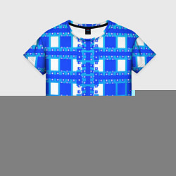 Женская футболка Синие и белые квадраты