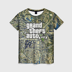 Женская футболка GTA 5 карта