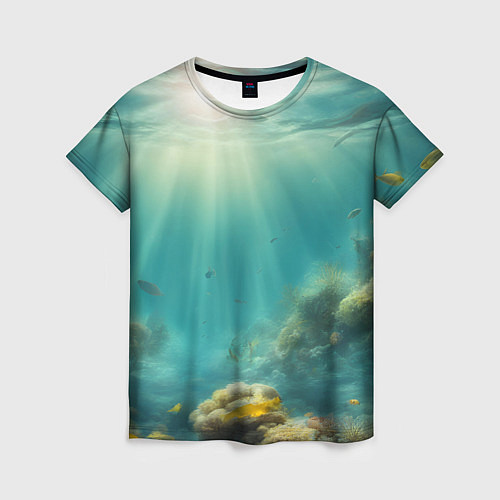 Женская футболка Рыбы под водой / 3D-принт – фото 1