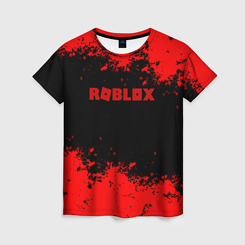Женская футболка Роблокс краски красные / 3D-принт – фото 1