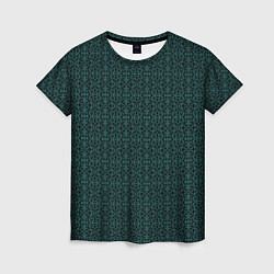 Женская футболка Ажурный тёмно-зелёный