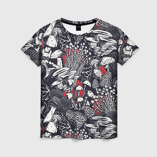 Женская футболка Разные грибы / 3D-принт – фото 1