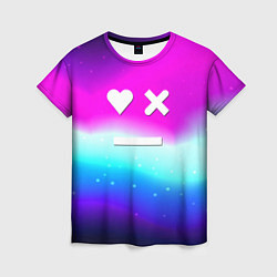 Женская футболка Love death robots neon gradient serial