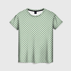 Женская футболка Светло-салатовый паттерн маленькие звёздочки