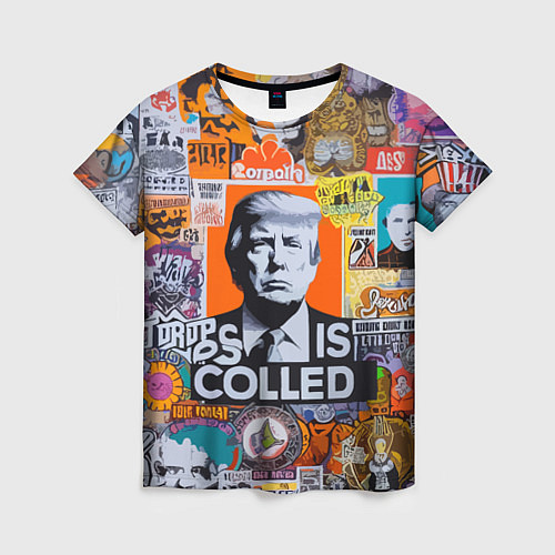 Женская футболка Donald Trump - american сollage / 3D-принт – фото 1