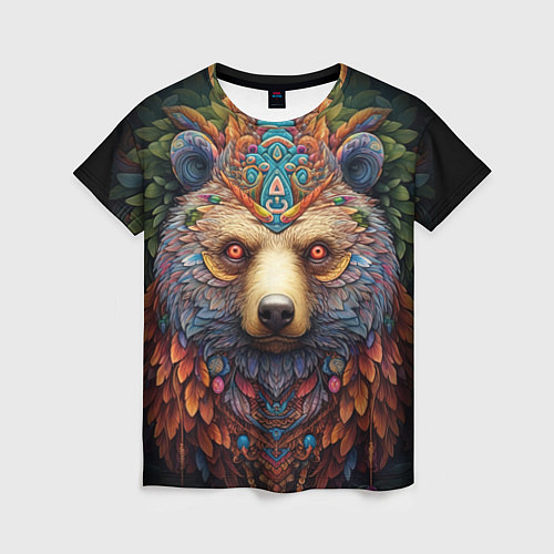 Женская футболка Медведь фентези / 3D-принт – фото 1