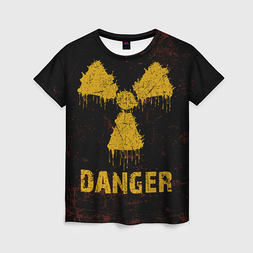 Женская футболка Опасный человек радиация / 3D-принт – фото 1