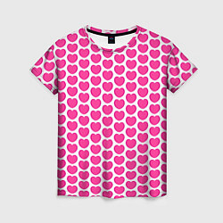 Женская футболка Малиновые сердца