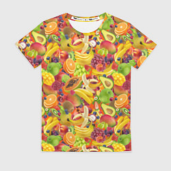 Женская футболка Экзотические фрукты и ягоды