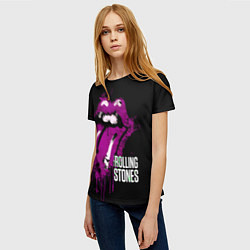 Футболка женская The Rolling Stones - lips, цвет: 3D-принт — фото 2