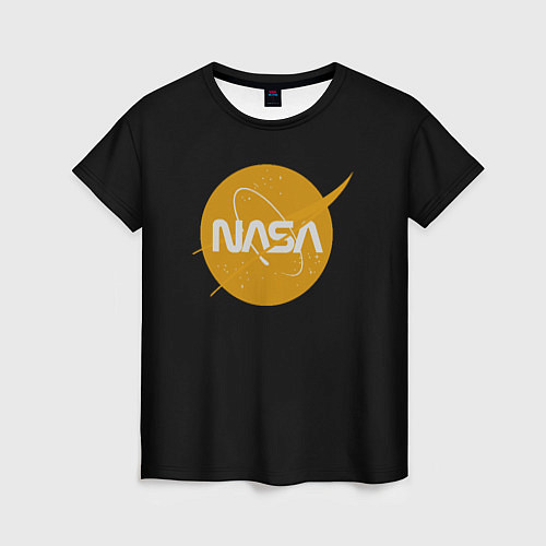 Женская футболка NASA yellow logo / 3D-принт – фото 1