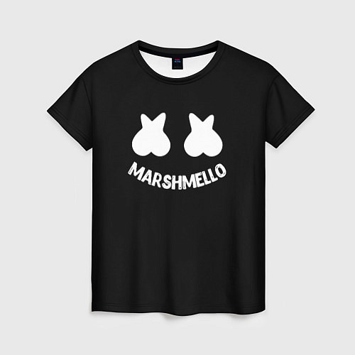 Женская футболка Маршмеллоу белое лого / 3D-принт – фото 1