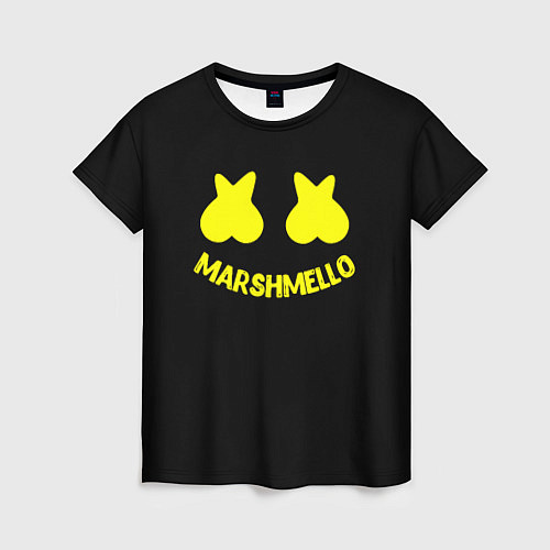 Женская футболка Christopher Comstock yellow logo / 3D-принт – фото 1