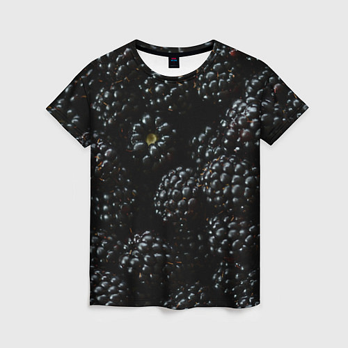 Женская футболка Ягодки черники спелые / 3D-принт – фото 1