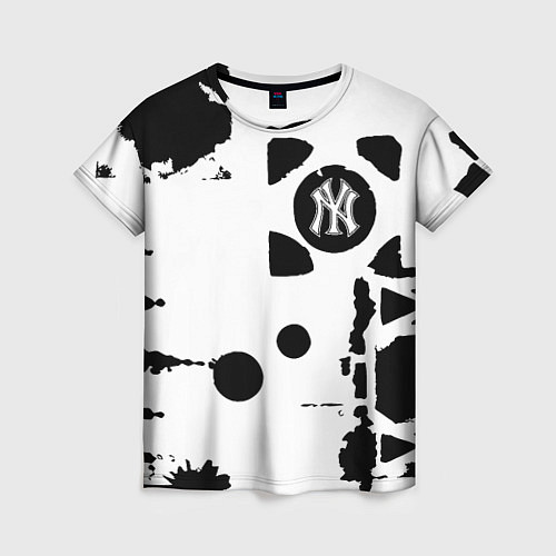 Женская футболка New York yankees - baseball team pattern / 3D-принт – фото 1