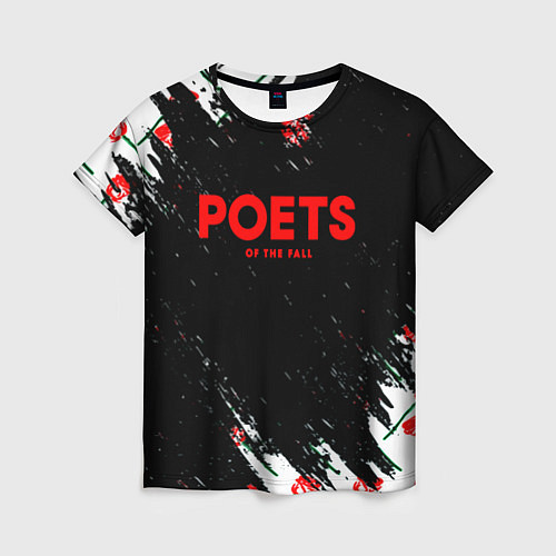 Женская футболка Poets of the fall розы лого краски / 3D-принт – фото 1