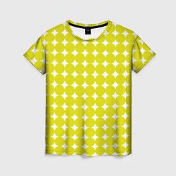 Футболка женская Ретро темно желтые круги, цвет: 3D-принт