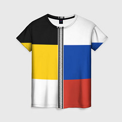Женская футболка Россия - патриот