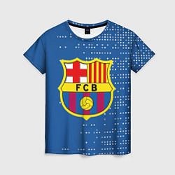 Футболка женская Футбольный клуб Барселона - логотип крупный, цвет: 3D-принт