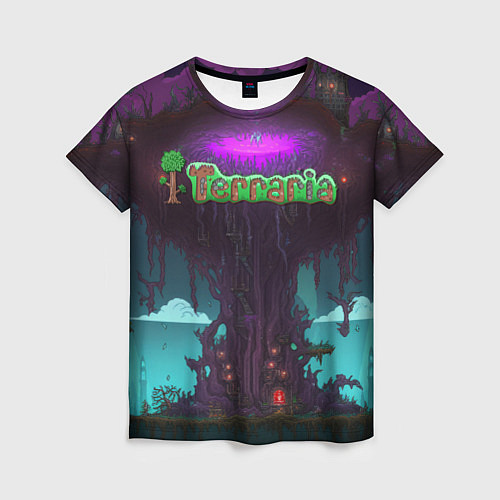 Женская футболка Terraria tree / 3D-принт – фото 1