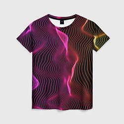 Женская футболка Переплетающие цветные линии