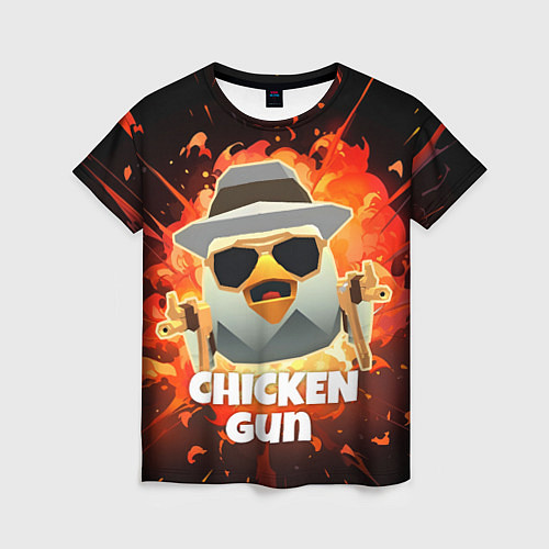 Женская футболка Чикен Ган - взрыв / 3D-принт – фото 1