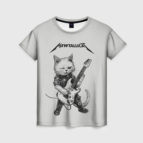 Женская футболка Mewtallica / 3D-принт – фото 1