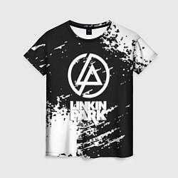 Футболка женская Linkin park logo краски текстура, цвет: 3D-принт