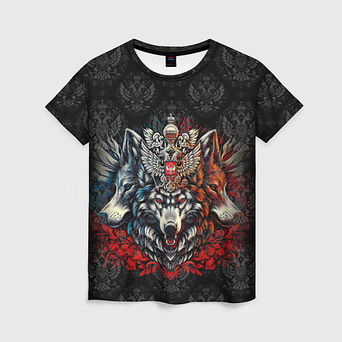 Женская футболка Русские волки / 3D-принт – фото 1