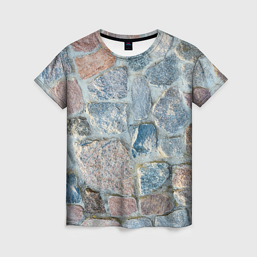 Женская футболка Каменный фон / 3D-принт – фото 1