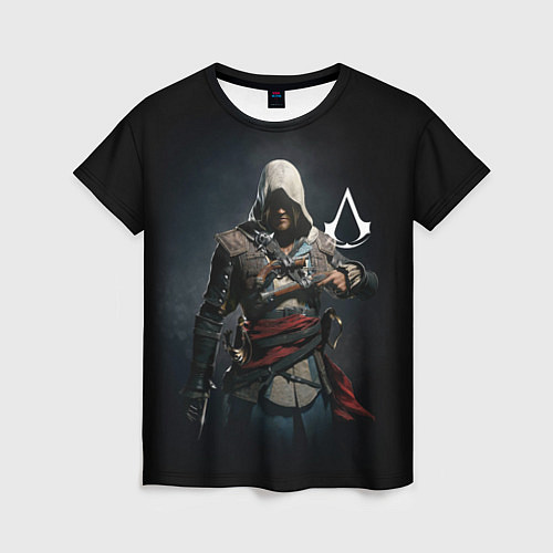 Женская футболка Эдвард Кенуей Assassins black flag / 3D-принт – фото 1