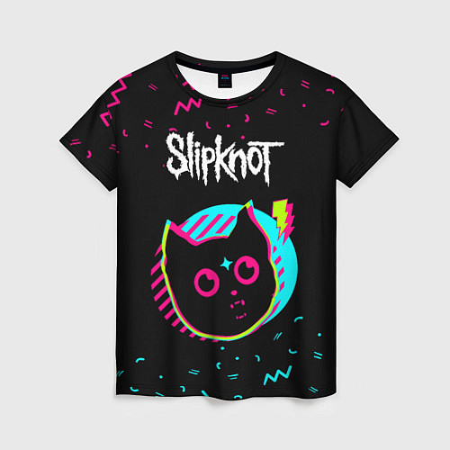 Женская футболка Slipknot - rock star cat / 3D-принт – фото 1