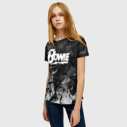 Футболка женская David Bowie black graphite, цвет: 3D-принт — фото 2