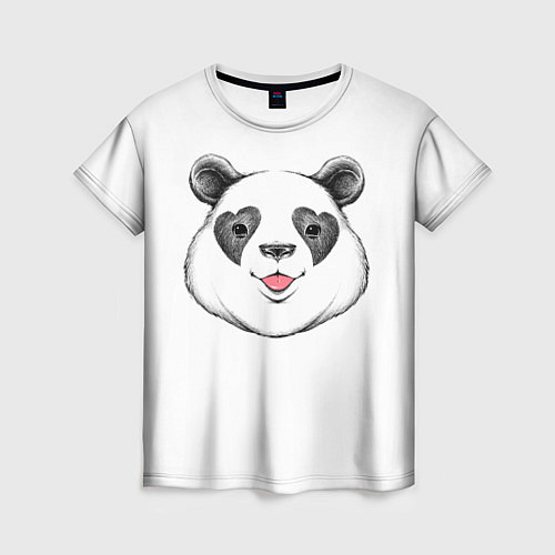 Женская футболка Влюблённый панда / 3D-принт – фото 1