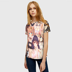 Футболка женская Аниме тяночки, цвет: 3D-принт — фото 2