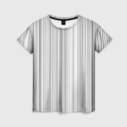 Женская футболка Полосатая рябь белый / 3D-принт – фото 1